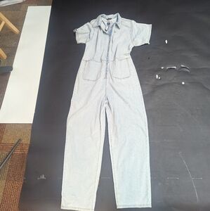 Steve Madden Light Blue Denim Jumpsuit